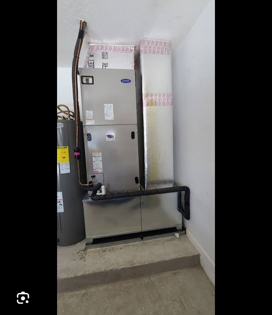 HVAC technician performing comprehensive system maintenance